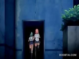 Солодка аніме підліток дівчина показ її хуй смокче навички